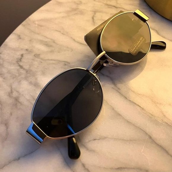 House of Harlow NWT Retro Black & Silver Sunglasses ?? main image 6